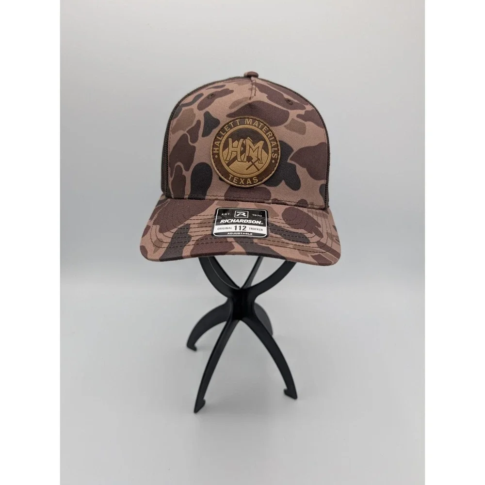 Hallett‎ Materials Camo Mesh Snapback Hat Cap Patch USA